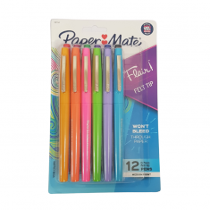 SET 12 MARCADORES FLAIR PAPERMATE