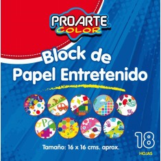BLOCK PAPEL ENTRETENIDO 16X16 18 HJS PROARTE