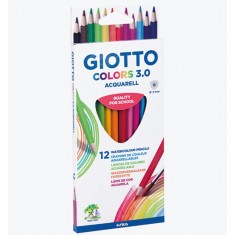 LAPICES 12 COLORES ACUARELABLES GIOTTO